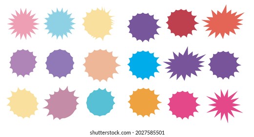 Set of vector starburst, sunburst badges. Starburst isolated icons set