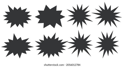 Set of vector starburst, sunburst badges. Starburst isolated icons set