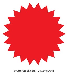 Set of vector starburst, sunburst badges. Simple flat style Vintage labels. Design elements. red stickers. A collection of different types and colors icon.