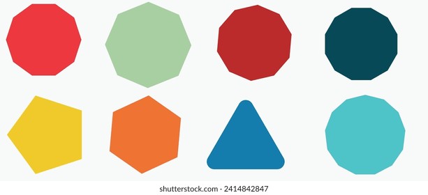 Set of vector starburst, sunburst badges. Nine different color. Simple flat style Vintage labels. Design elements. Colored stickers. A collection of different types and colors icon. eps 10