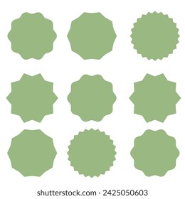 Set of vector starburst, sunburst badges. Vintage labels. Colored stickers. A collection of different types and colors icon.