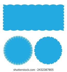 Set of vector starburst, sunburst badges. Nine different color. Simple flat style Vintage labels. Design elements. Colored stickers. A collection of different types and colors icon. 