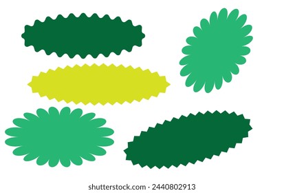 Set of vector starburst, sunburst badges. Simple flat style Vintage labels. Design elements. Colored stickers. A collection of different types and colors icon. eps 10