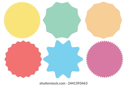 Set of vector starburst, sunburst badges. Vintage labels. Colored stickers. A collection of different types and colors icon.