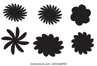 Set of vector starburst, sunburst badges. Nine different color. Simple flat style Vintage labels. Design elements. red Colored stickers