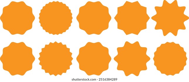 Set of vector starburst, sunburst badges. Starburst speech bubbles. Vector set of starburst, sunburst icons. Black Sunburst Promo Tags.
