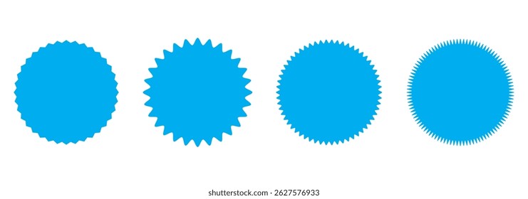 Set of vector starburst, sunburst badges. Starburst speech bubbles. Vector set of starburst, sunburst icons. Black Sunburst Promo Tags. Flat vintage stickers, labels on white background. 
