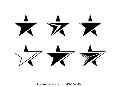 Set of vector stars