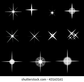 set of vector stars