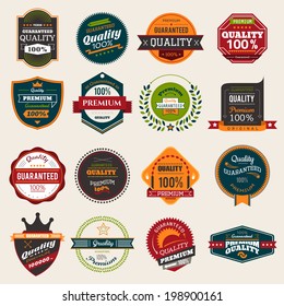 Set of vector stickers and badges