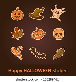 Satz von Vektoraufklebern für Halloween