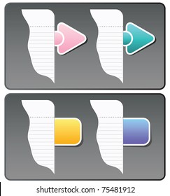 Set vector stickers or label for your text