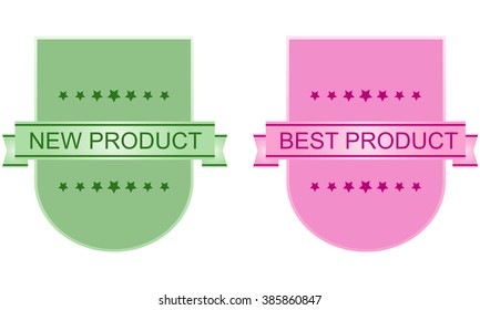 Set of vector stickers new product tags