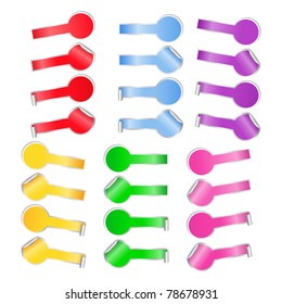 Set of vector stickers on white background