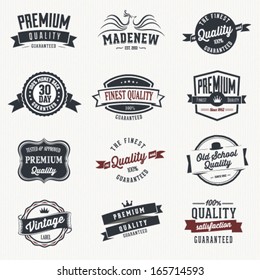 Retro Vintage Insignias Logotypes Set Vector Stock Vector (Royalty Free ...