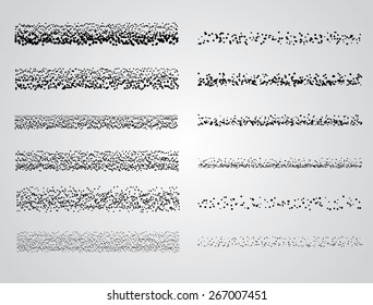 Set of Vector Stipple drawing brushes