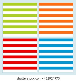 Set of vector stripes, seamless striped pattern. Summer color stripe pattern green, orange, red, blue. Striped background