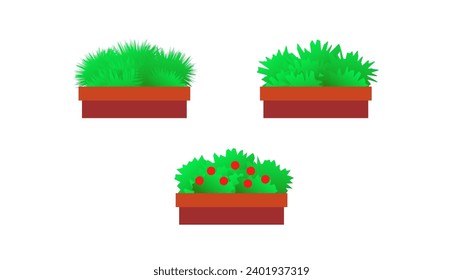 Set of vector styled houseplants illustration. Perfect for illustration purposes, social media, or sticker.