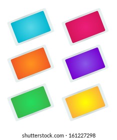 Set of vector stylized atilt cards with a place for your text