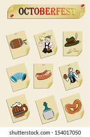 set of vector subjects for octoberfest