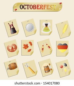 set of vector subjects for octoberfest