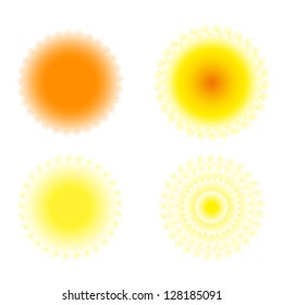 Set vector sun
