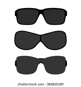 set of vector sunglasses