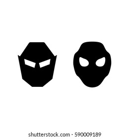 Set of vector super hero masks. Hero vector