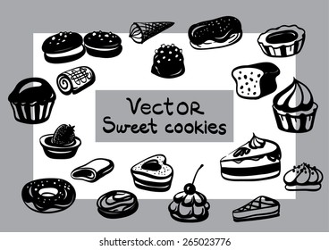 Set of Vector Sweet pastry