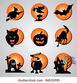 set vector symbol for halloween