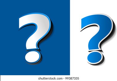 set of vector symbol of question mark design.