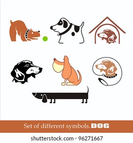 set of vector symbols. dog. vector illustration