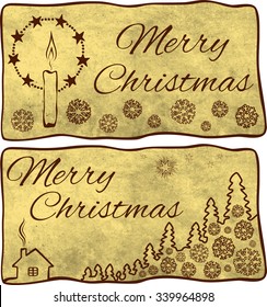 Set of vector symbols of merry christmas