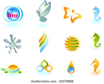 set of vector symbols on ecology