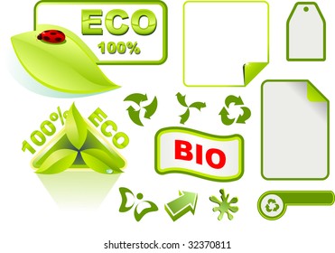 set of vector symbols on ecology