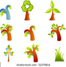 set of vector symbols on ecology