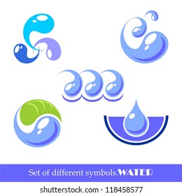 set of vector symbols water. aqua sign
