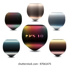 Set of vector tags