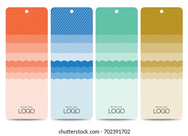 Set of vector tags or bookmarks,Four seasons color concept design,modern pattern 