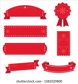 Set of vector tags or labels. Vector illustration