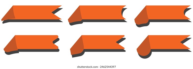 Set of vector tags or labels. Vector illustration
