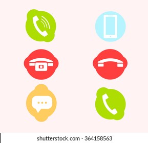 Set of vector telephone icons