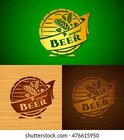 Set of vector templates beer emblem for your design