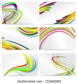 Set of vector templates for business cards.