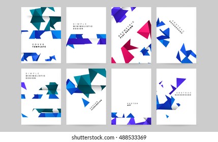 Set of vector templates for business covers, posters, flyers, front pages, brochures. EPS10 vector illustration