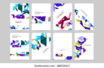 Set of vector templates for business covers, posters, flyers, front pages, brochures. EPS10 vector illustration