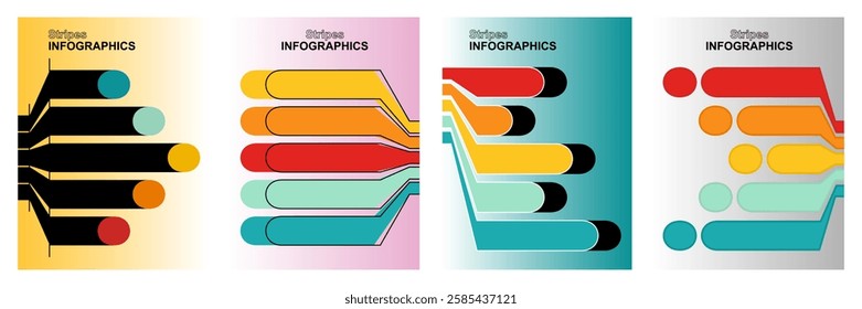 Set of vector templates for infographics.