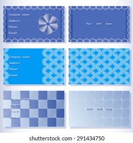 set of vector templates for invitations, business cards