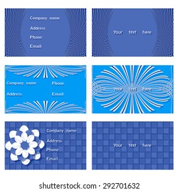 set of vector templates for invitations, business cards