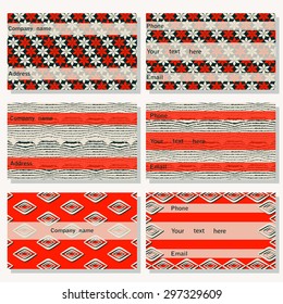 set of vector templates for invitations, business cards